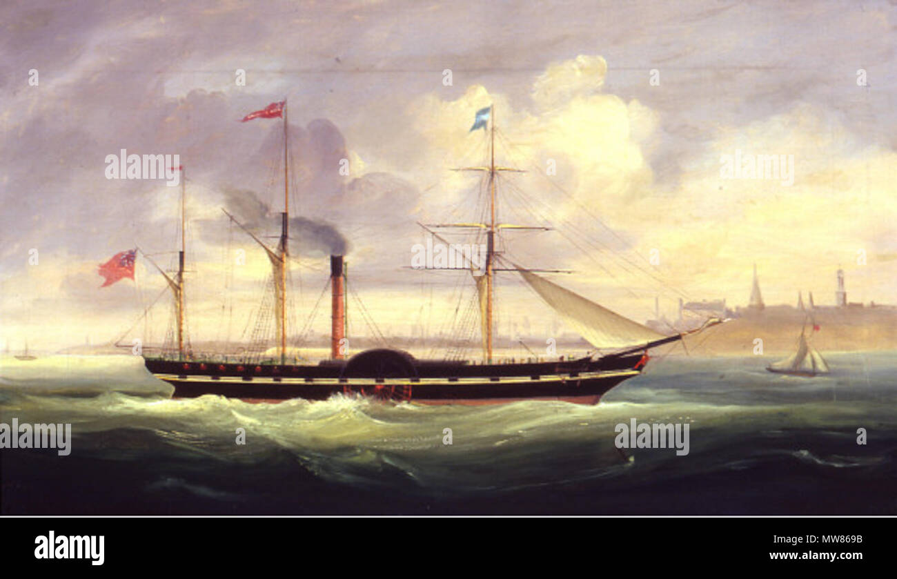 58 Arthur Smith - The ‚Duke Of Richmond‘ Leaving Aberdeen For The North , 1843 Stock Photo