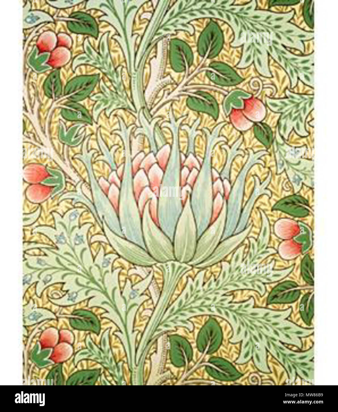 . ‘Artichoke’ wallpaper,designed by John Henry Dearle for Morris & Co