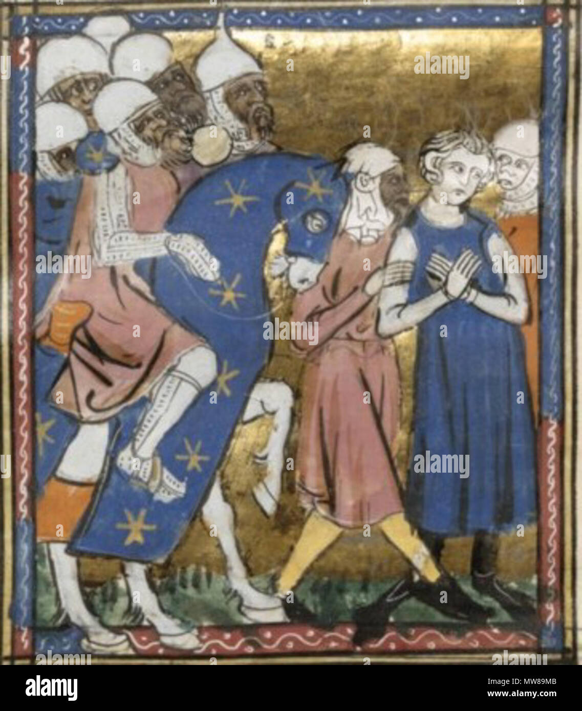 . English Baudouin II prisonnier . 14th century. Unknown 69 Baldwin II of Jerusalem pris Stock