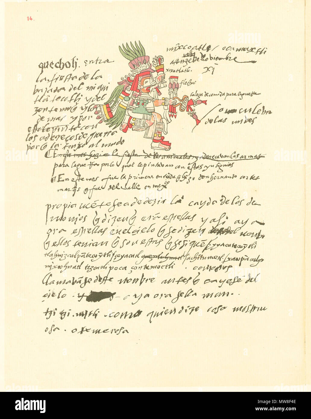 English: Codex Telleriano-Remensis, Folio 4v (Loubat edition, 1901