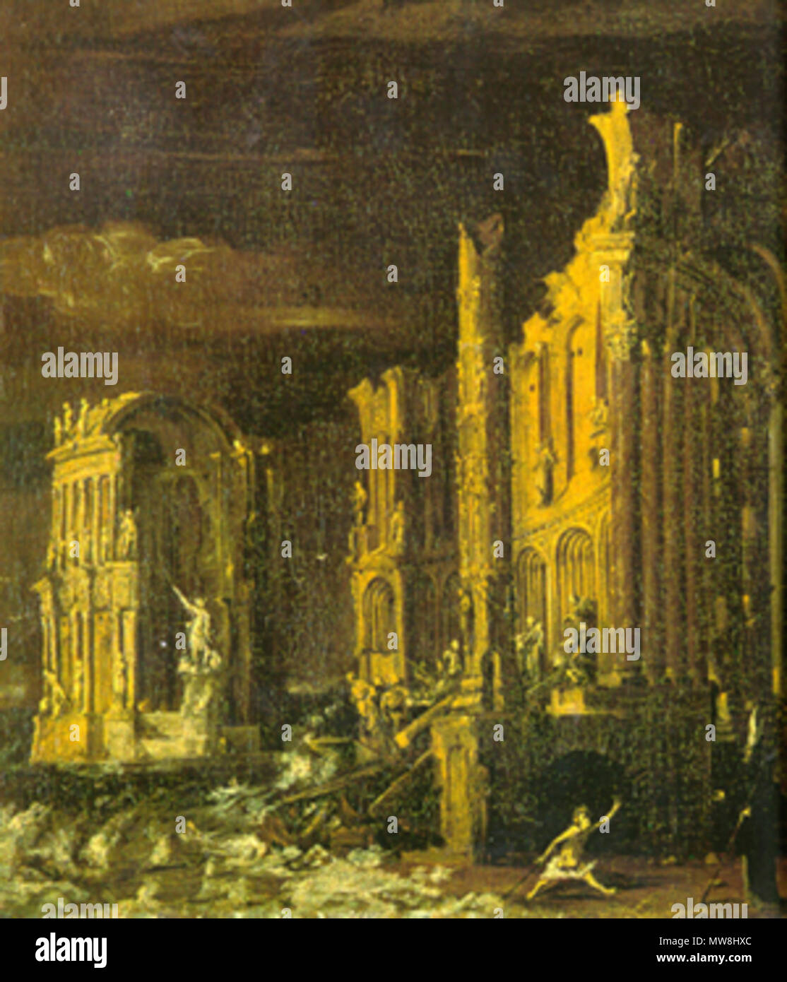 . A description of the fall of Atlantis  . early 17th century  61 Atlantis Monsu Desiderio Stock Photo