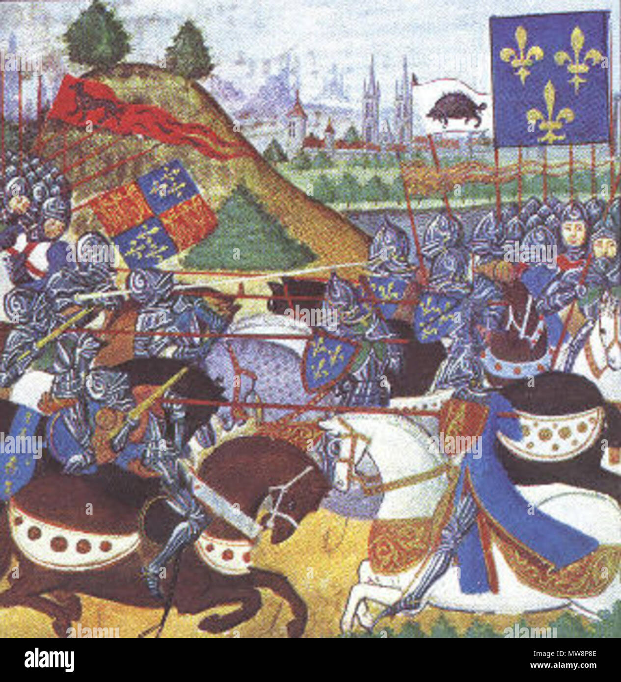 . The Battle of Patay in the Hundred Years´ War  . 15th century  75 Battle of Patay Stock Photo