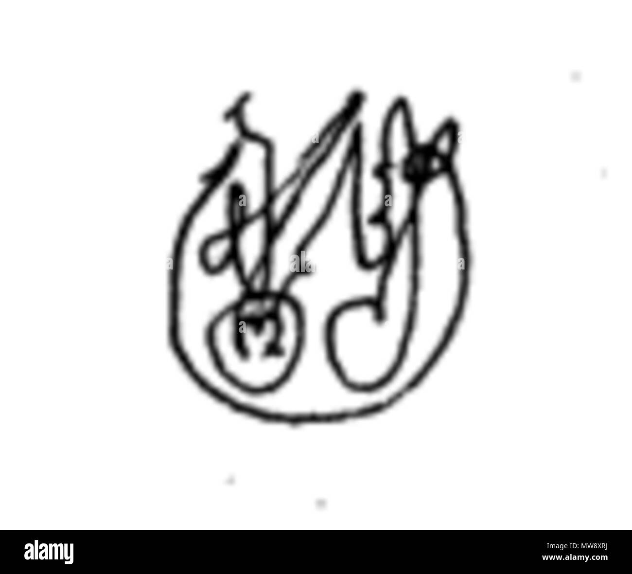 . English The monogram of the French Orientalist MarieFélicité