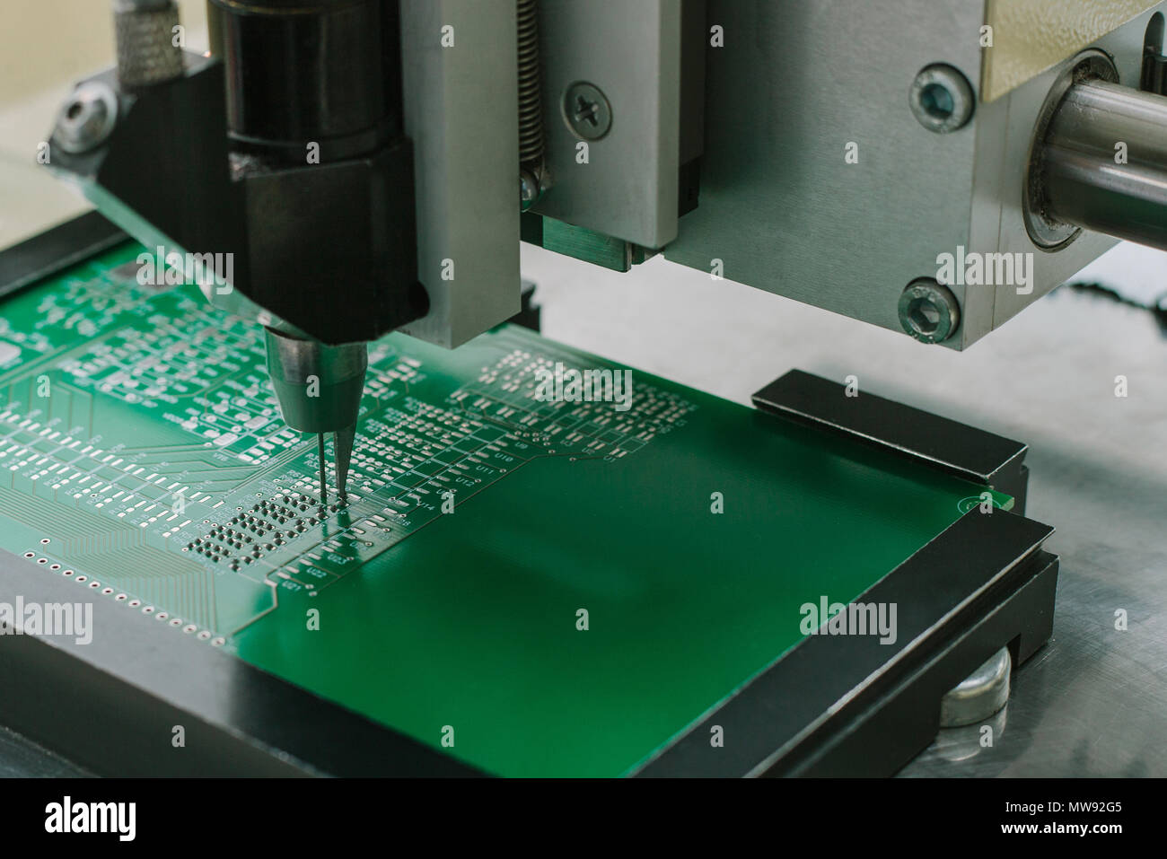 Industrial production of circuit microcircuits. Manufacture of computer ...