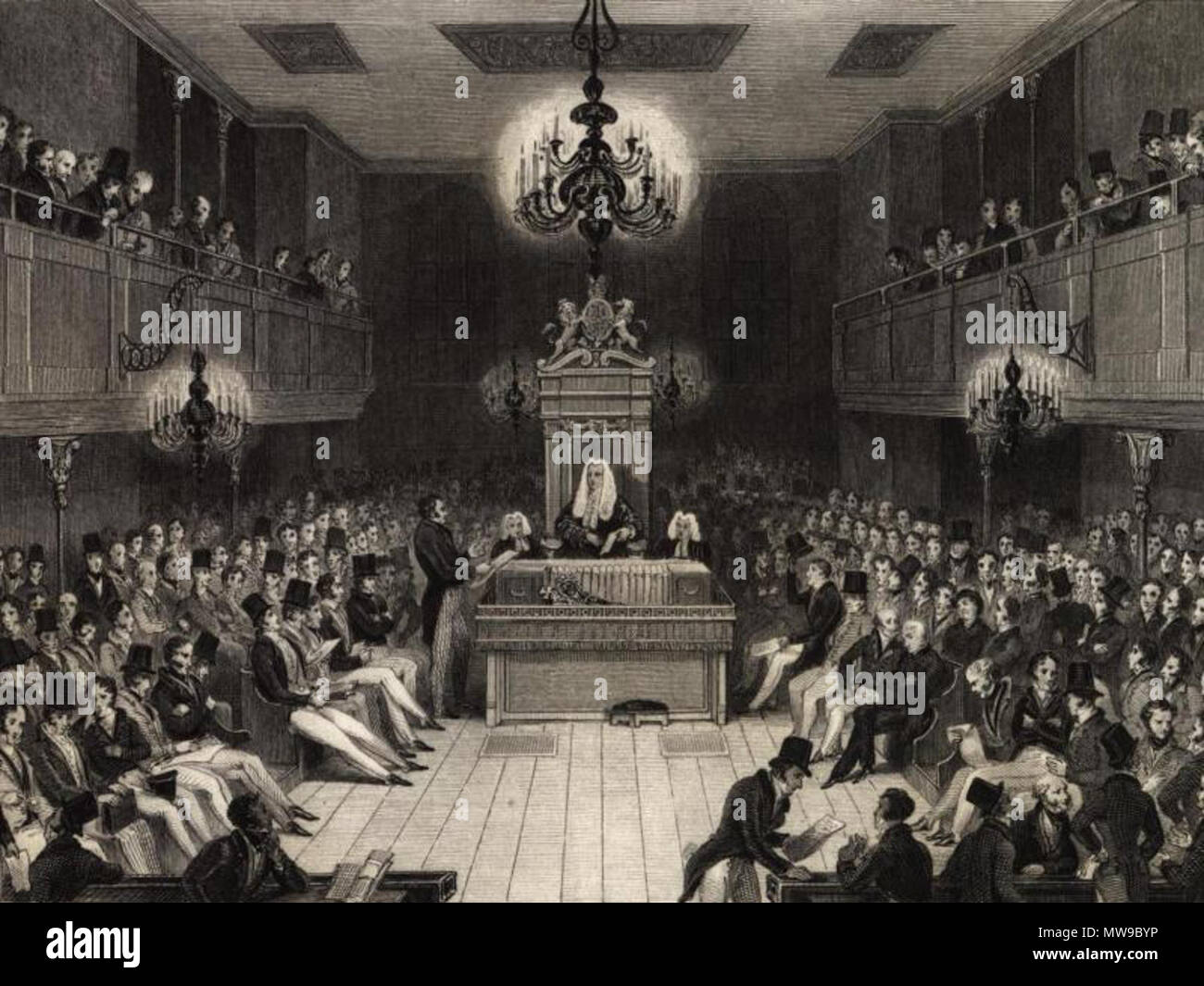 . British House of Commons . 1834  98 British House of Commons 1834 Stock Photo