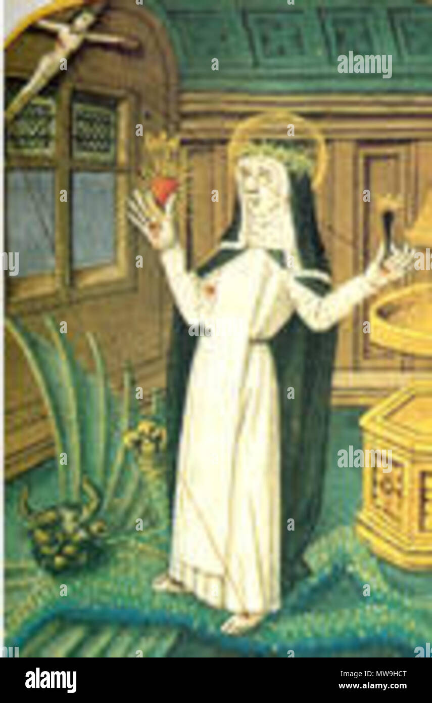 Saint Catherine Of Siena And Dragon Sainte Catherine De Sienne Terrassant Le Dragon Miniature D