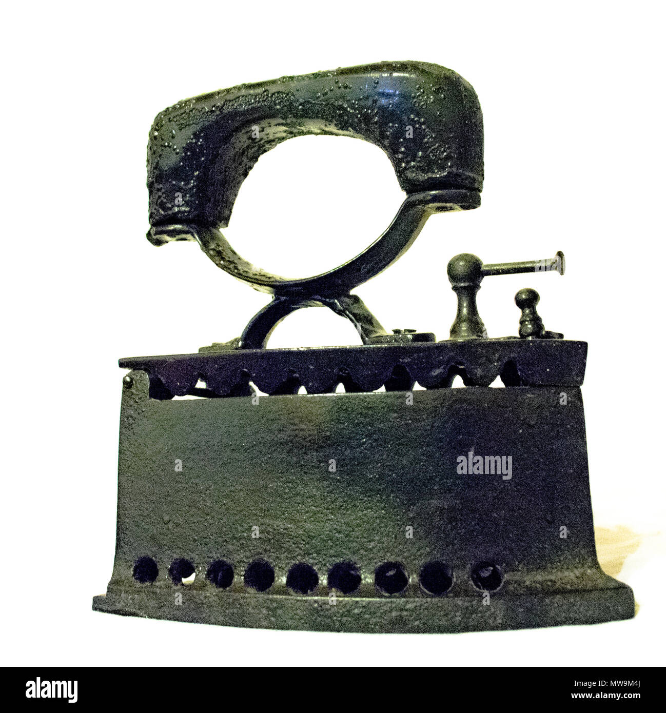 Old charcoal filled iron Cut Out Stock Images & Pictures Alamy