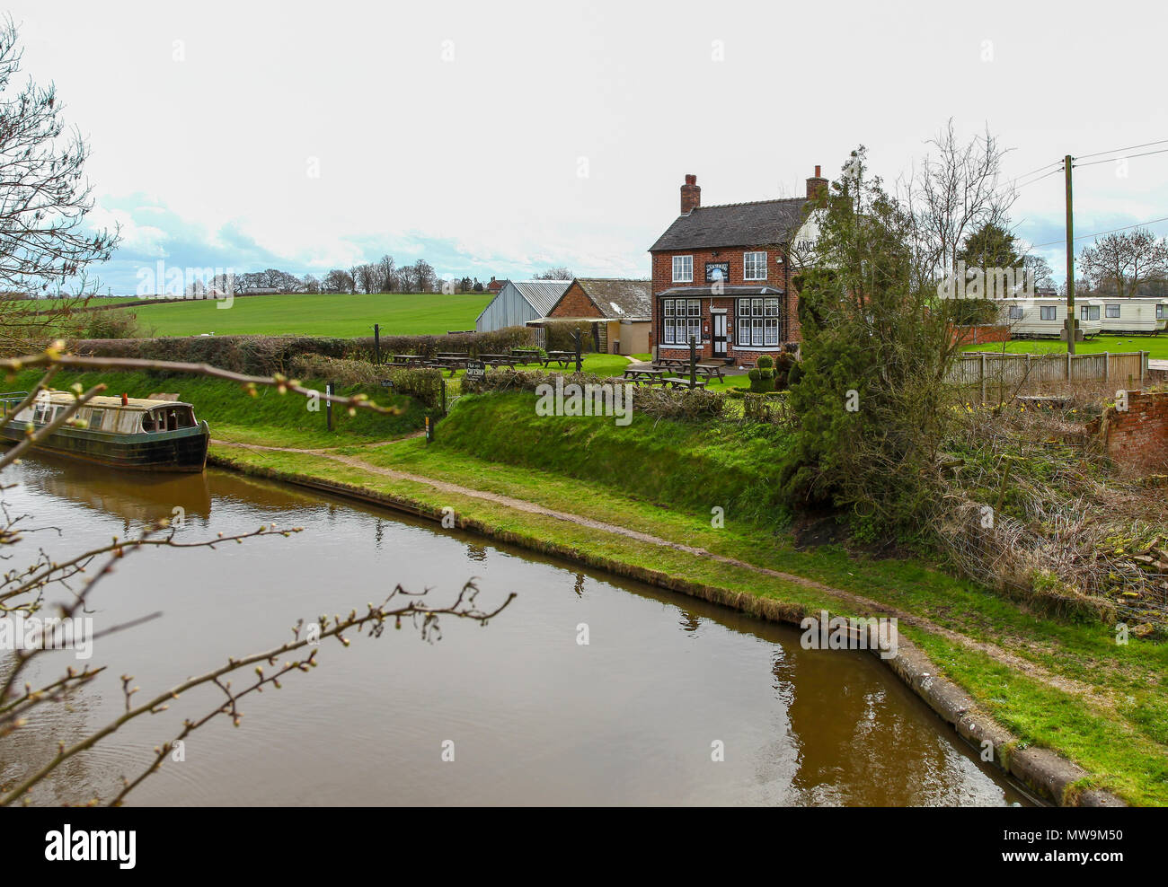 The Anchor Inn pub or public house, situated on the side of the