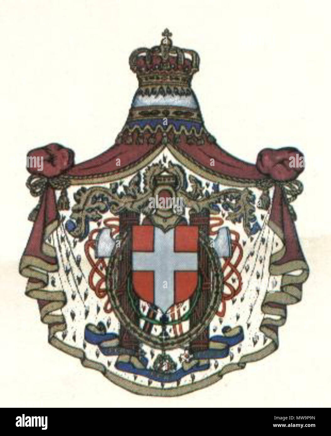 . 11 April 1929. Anonymous 134 Coat of arms of the Kingdom of Italy (1929-1944) Stock Photo