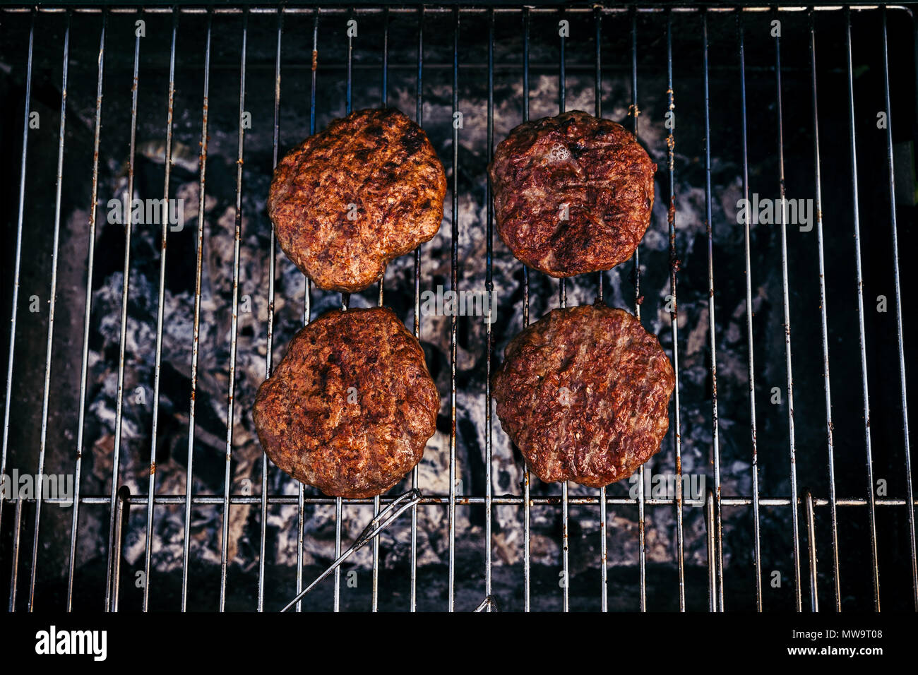 Hot meat chops grilled for outdoors barbecue Stock Photo Alamy