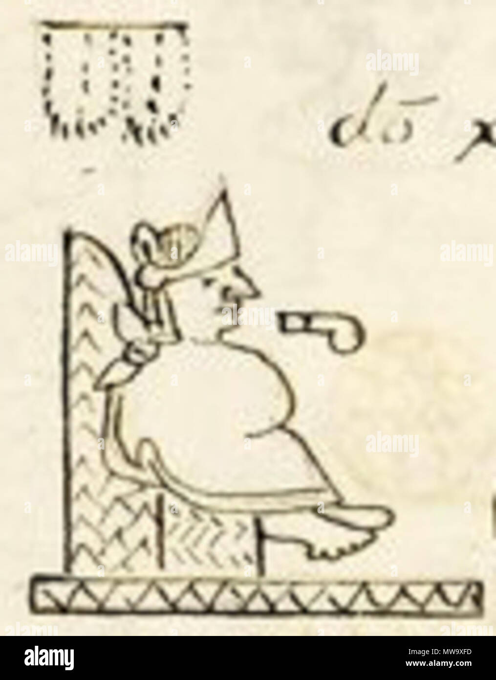 . English: Don Cristóbal de Guzmán, colonial governor of Tenochtitlan, from Historia del Imperio Azteco. 1873 (copy). Karl H. Berendt (copyist) 146 Cristobaldeguzman Stock Photo