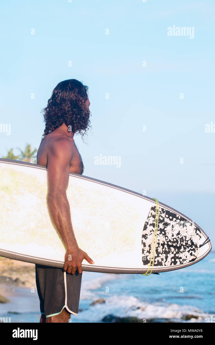 surfer with board Stock Photo