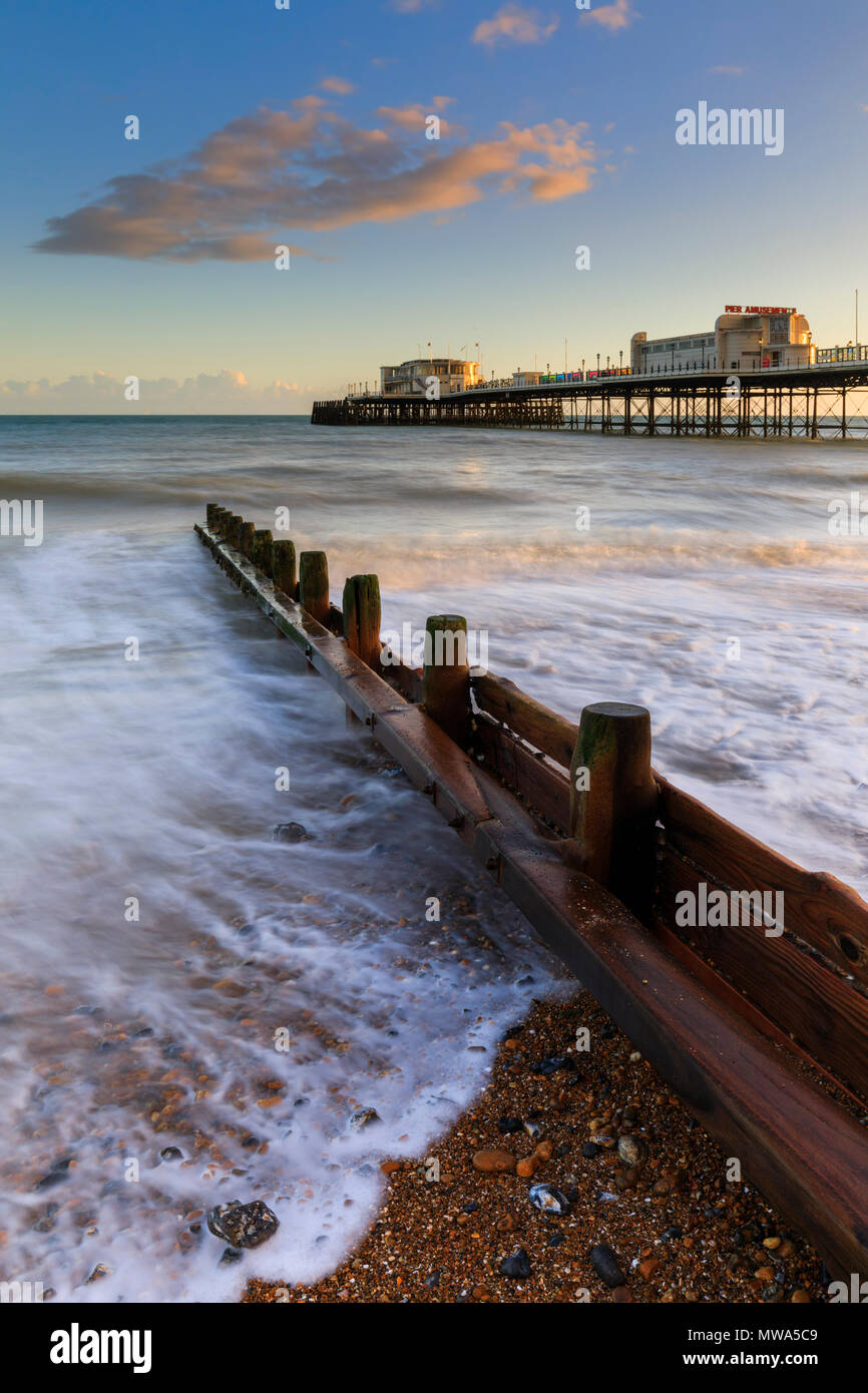 Worthing Pier in West Sussex Stock Photo