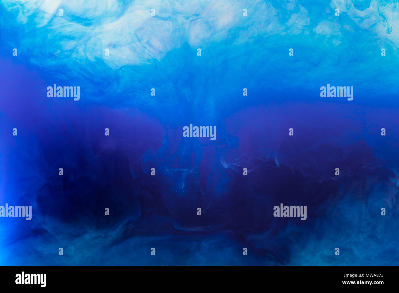 abstract texture with blue watercolor paint flowing in water Stock ...