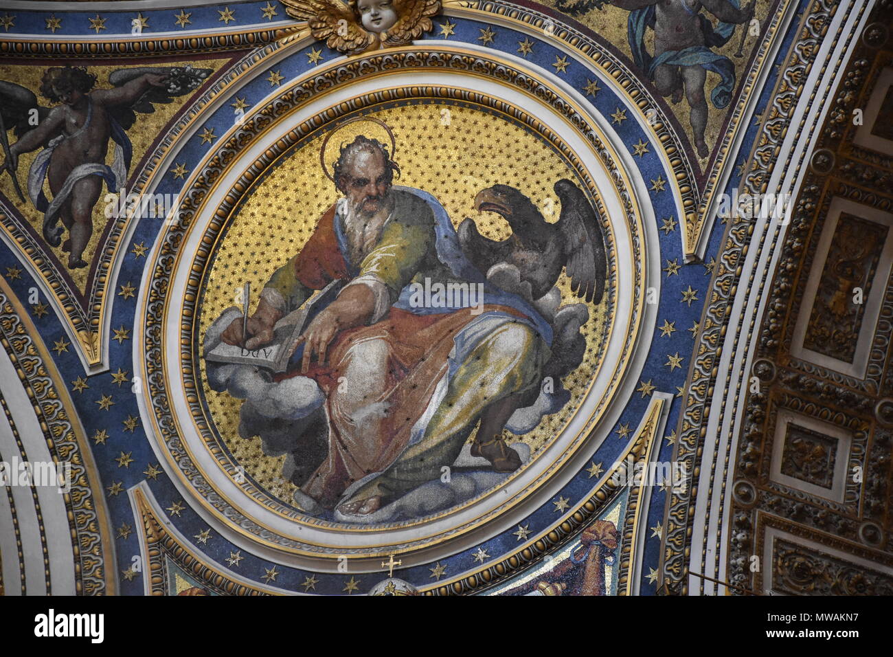 Rome, 18 may 2018 Interior of St. Peter's Basilica in the Vatican ...