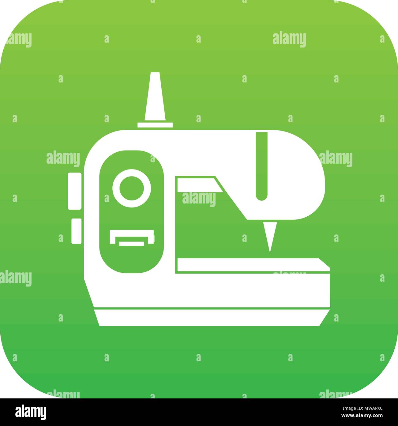 Sewing machine icon digital green Stock Vector Image & Art - Alamy