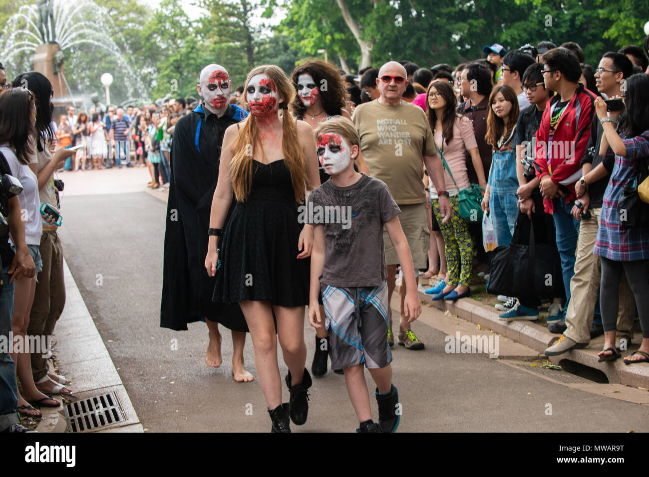 Zombie Walk Sydney Australia, 2 November 2013 Participants dressed up