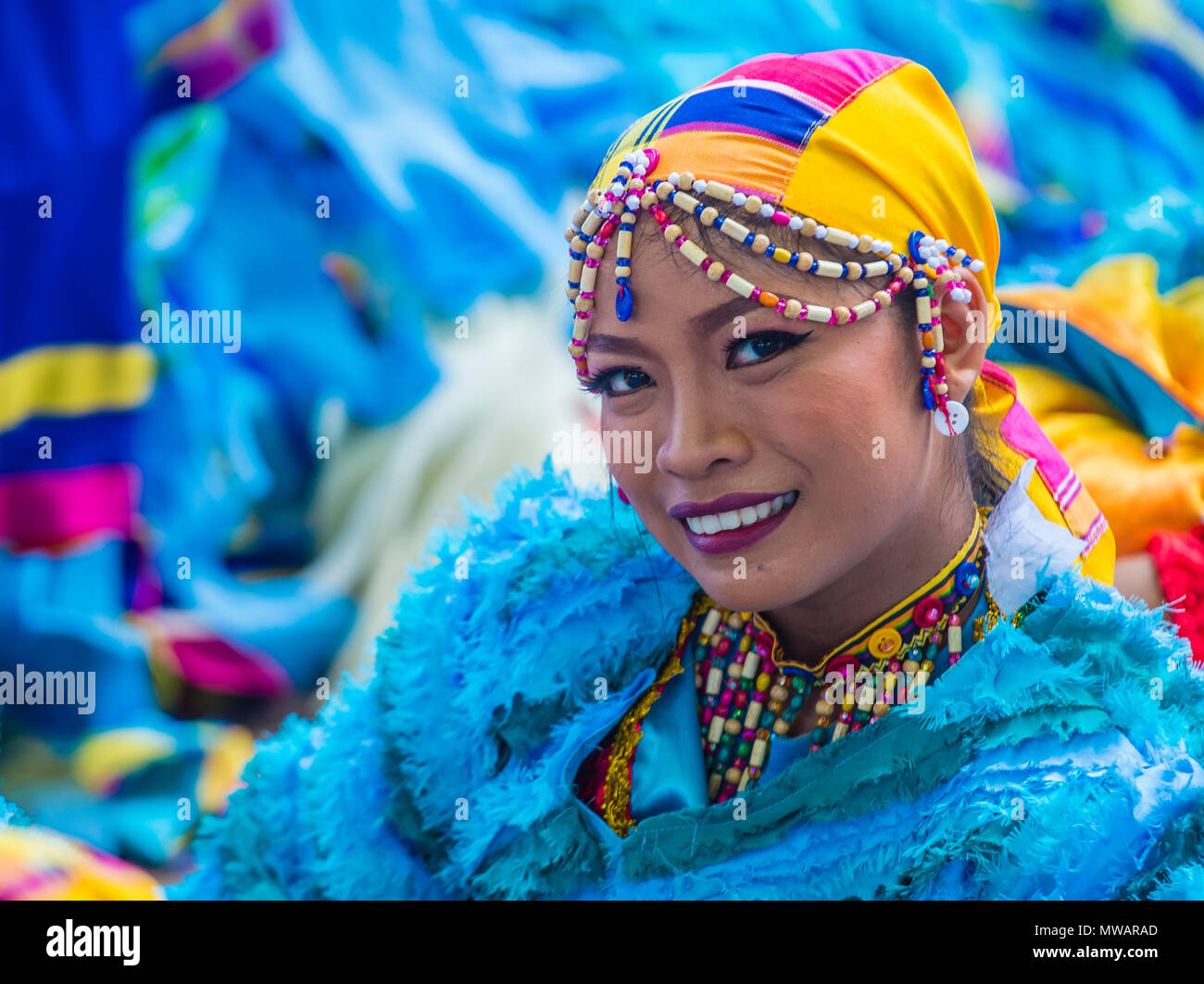 Participant in the Aliwan fiesta in Manila Philippines Stock Photo - Alamy