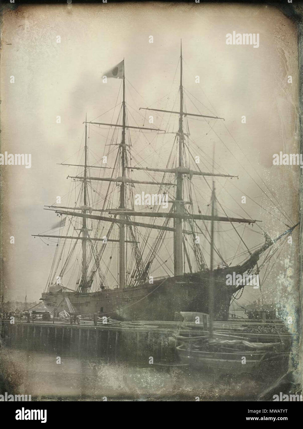 . 'Champion of the Seas,' East Boston. about 1854. Southworth and Hawes, American, 19th century. Plate: 21.7 x 16.7 cm (8 9/16 x 6 9/16 in.) Photograph, daguerreotype. Museum of Fine Arts, Boston . circa 1854. Southworth & Hawes 121 ChampionOfTheSeas ca1854 EastBoston Southworth Hawes MFABoston Stock Photo