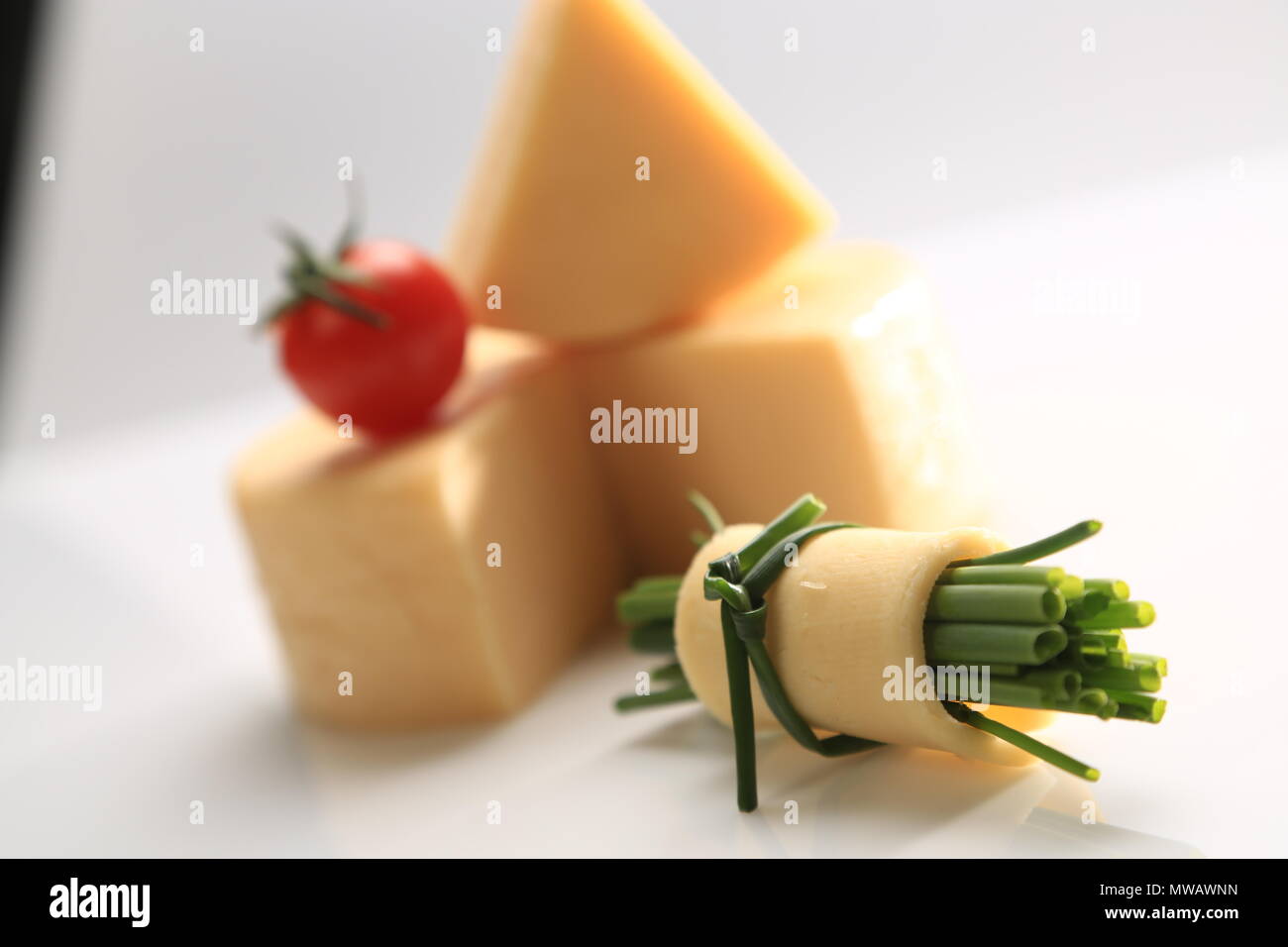 Different types of cheese slices Stock Photo Alamy