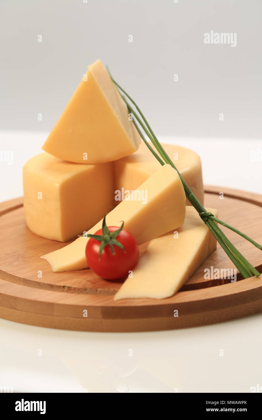 Different types of cheese slices Stock Photo Alamy