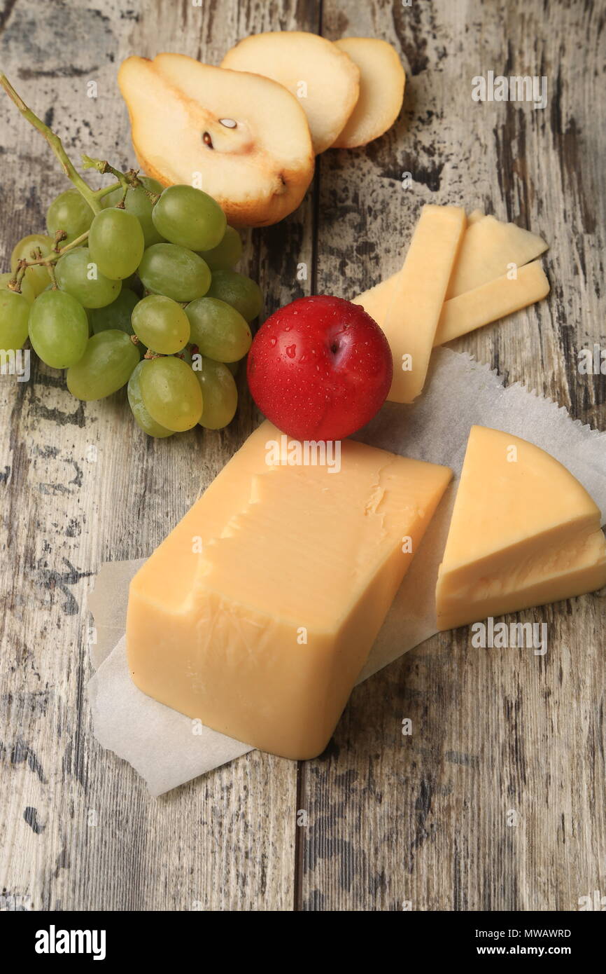 Different types of cheese slices Stock Photo Alamy