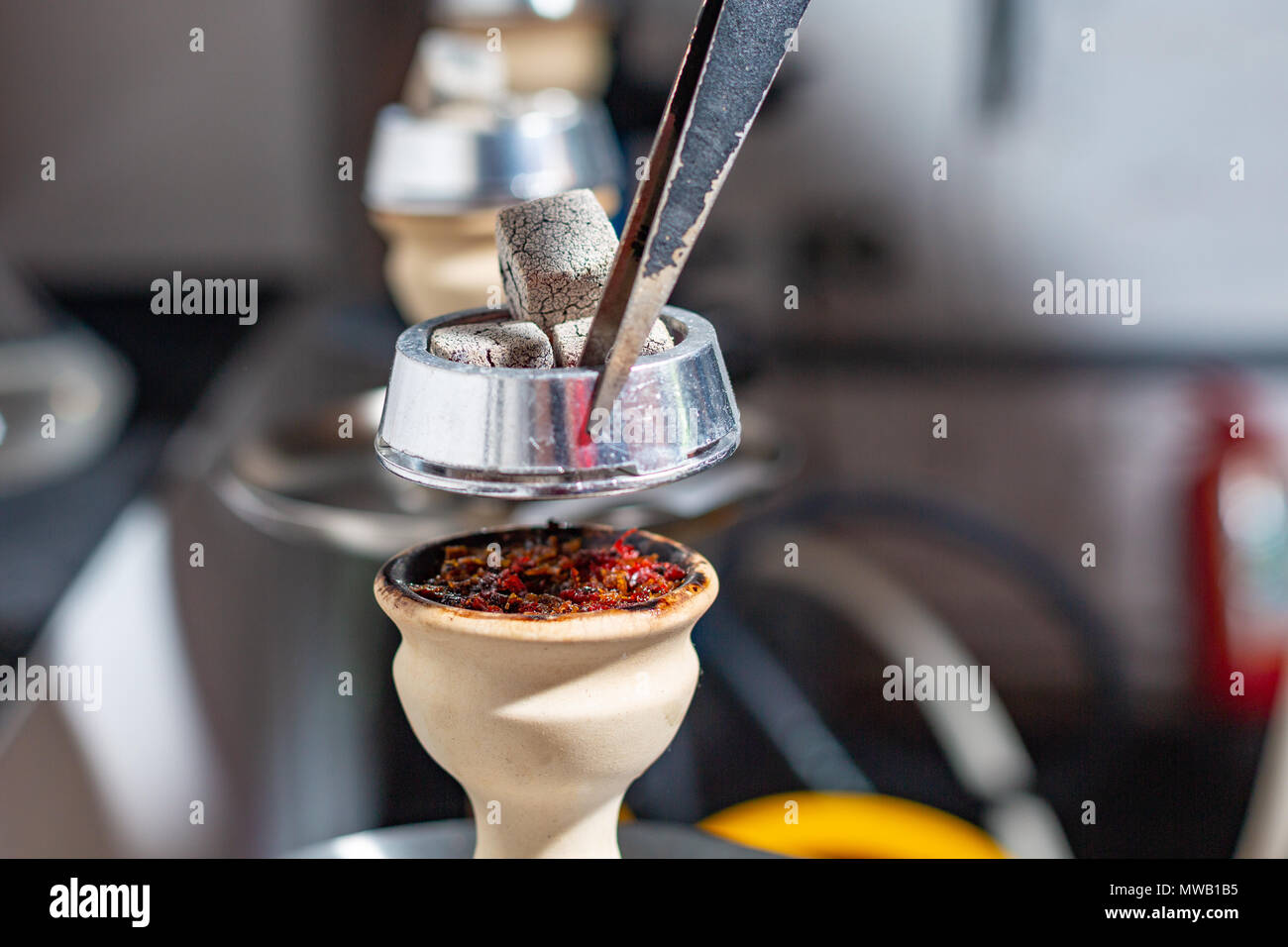 Hookah Details On Bar In Hookah Lounge Stock Photo Alamy Hookah Details On Bar In Hookah Lounge Stock Photo Alamy
