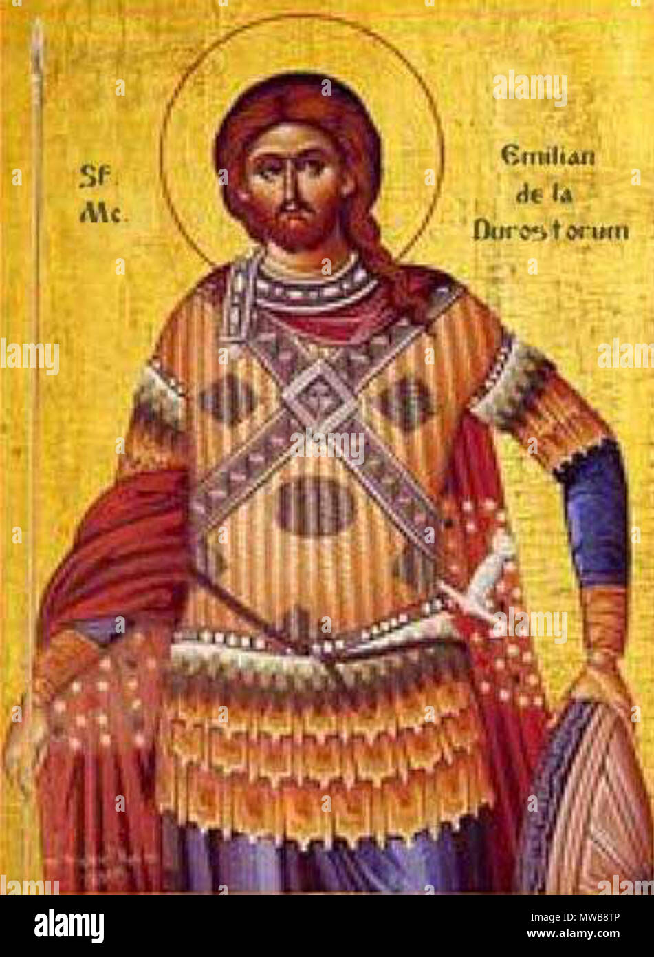 . English: Icon of Saint Martyr Emilian of Durostor . 30 December 2006. Unknown 536 Saint Emilian of Durostor Stock Photo