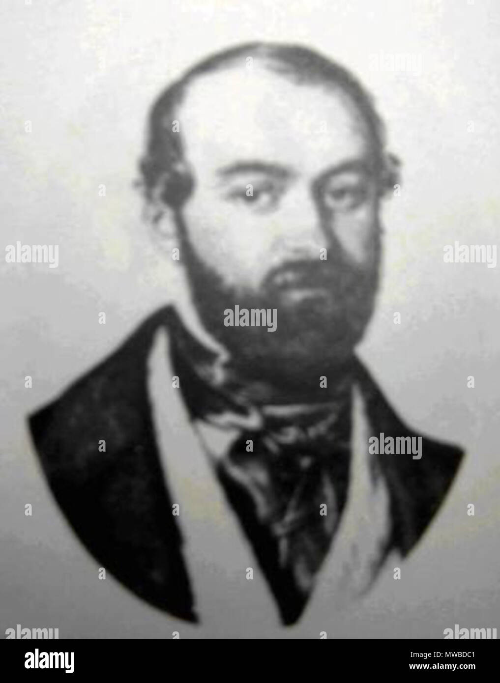 . Portrait of Emile Koechlin (1808-1883) by Josué Dollfus (1796-1887). circa 1850 (?). This file is lacking author information. 185 Emile Koechlin Stock Photo