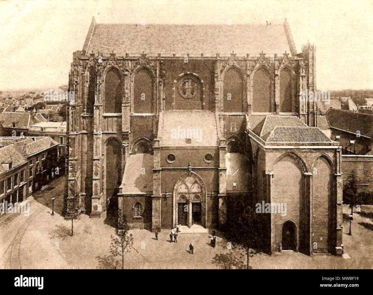 . English: Utrecht cathedral from the west before restauration ...