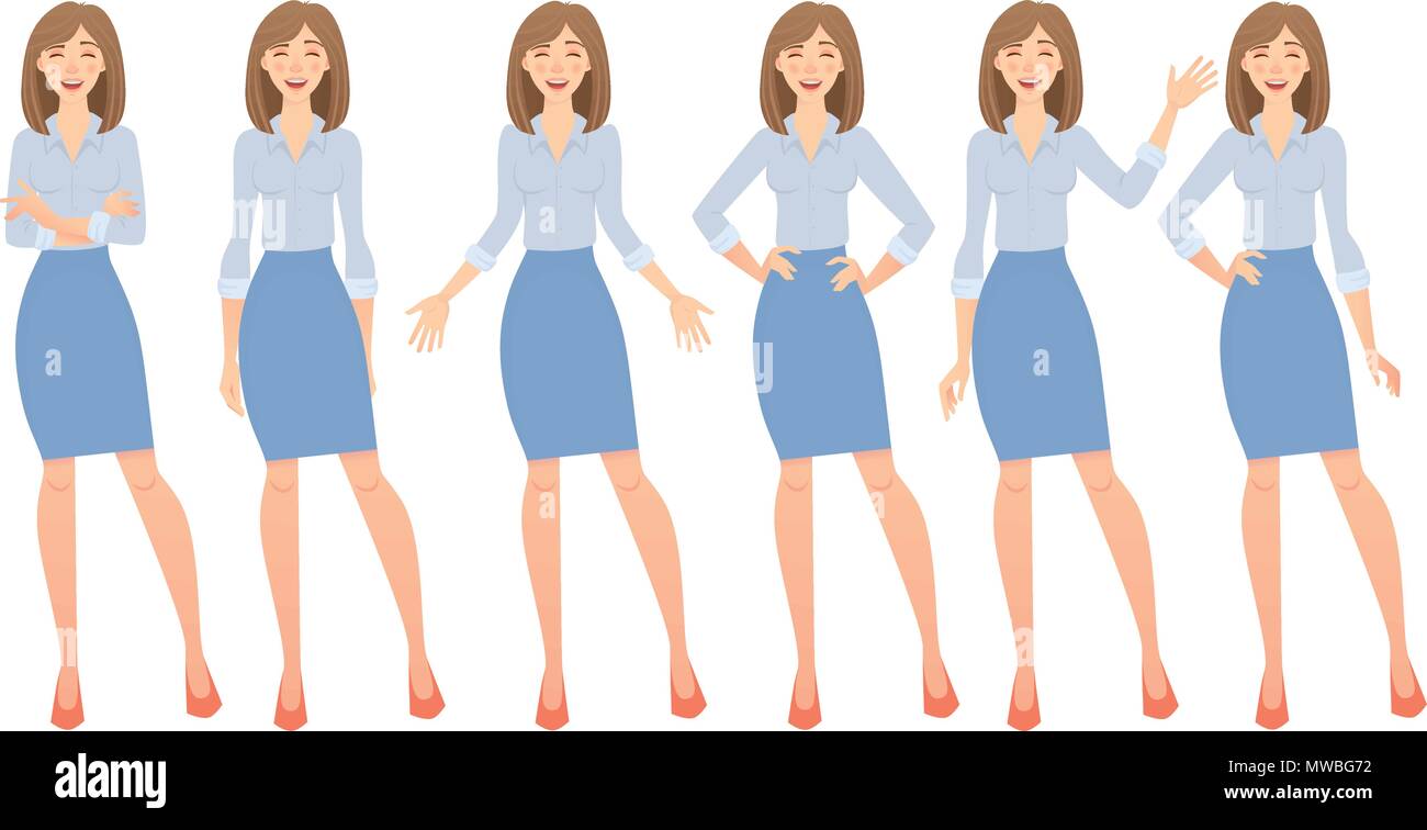 business woman set Stock Vector Image & Art - Alamy