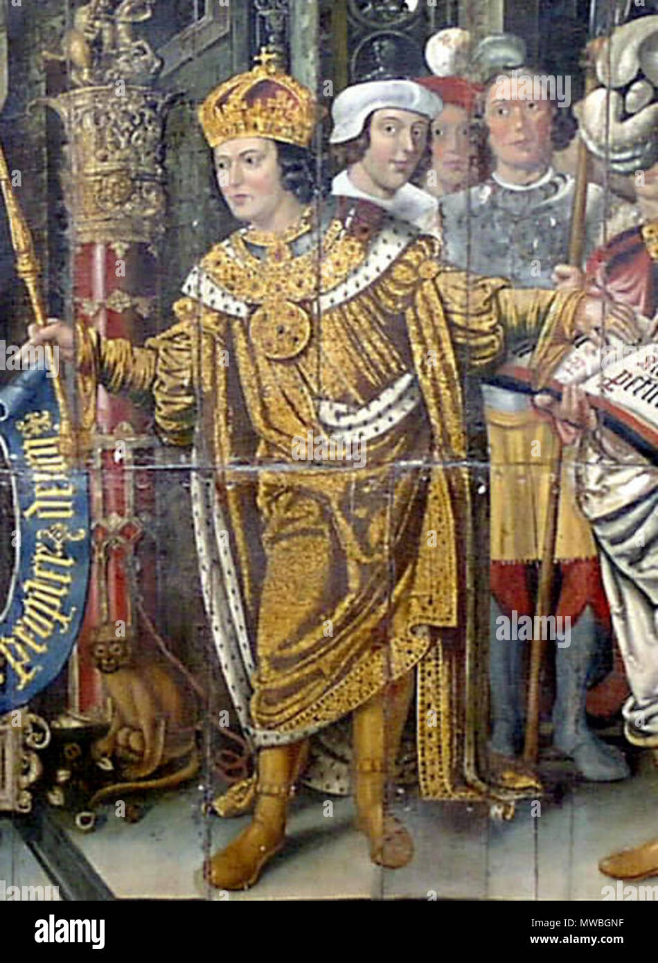 150 Cædwalla in Barnard Chichester mural (full body Stock Photo - Alamy