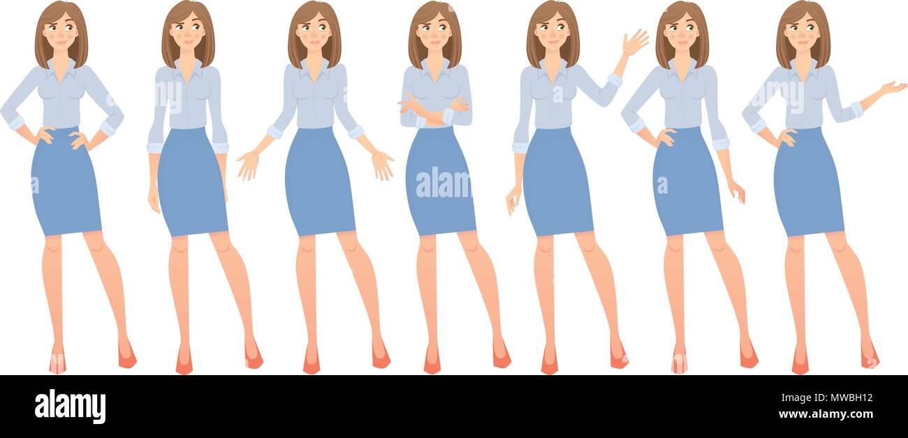 business woman set Stock Vector Image & Art - Alamy