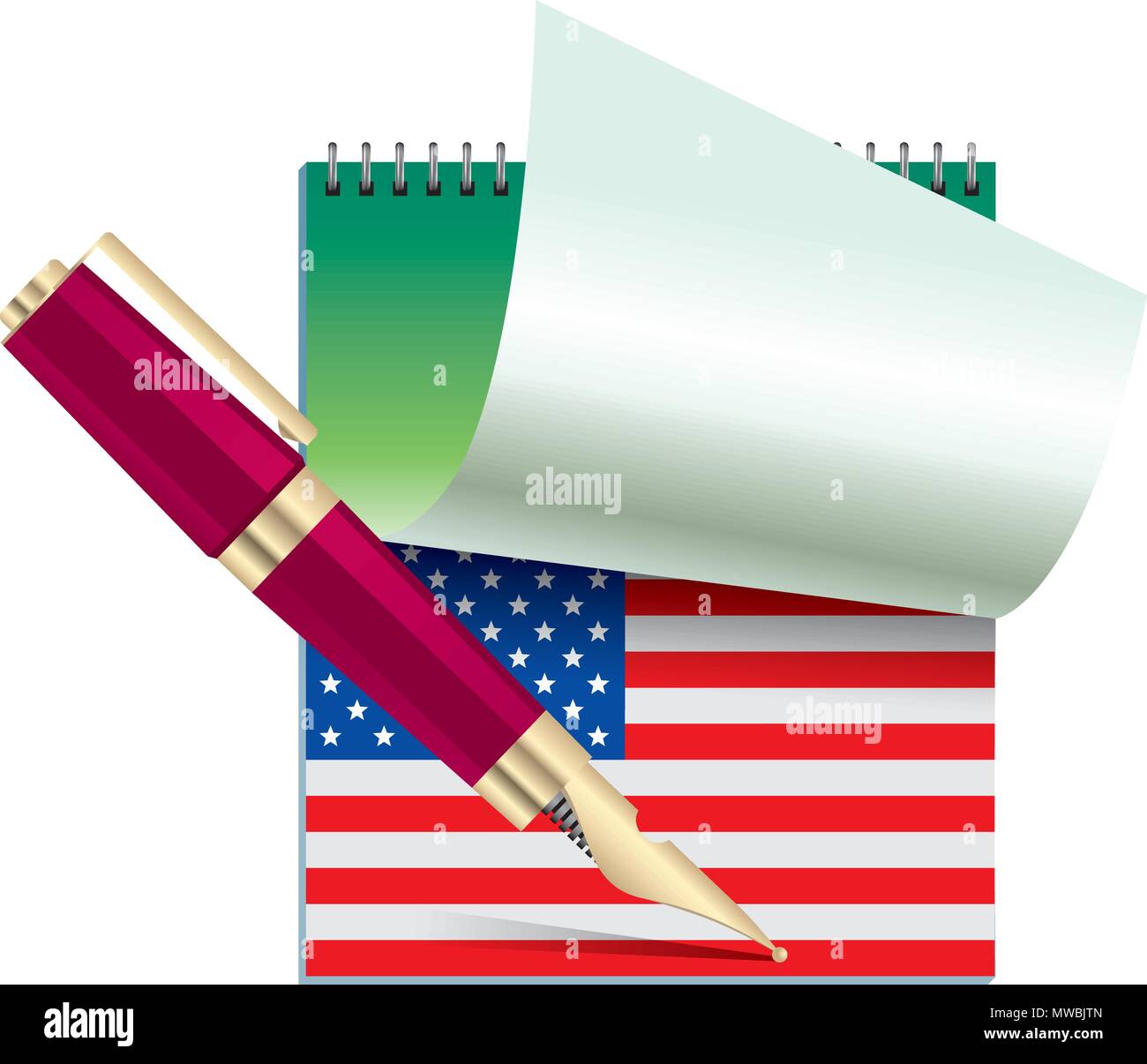 American flag design,American flag drawn with a pen Stock Vector Image ...