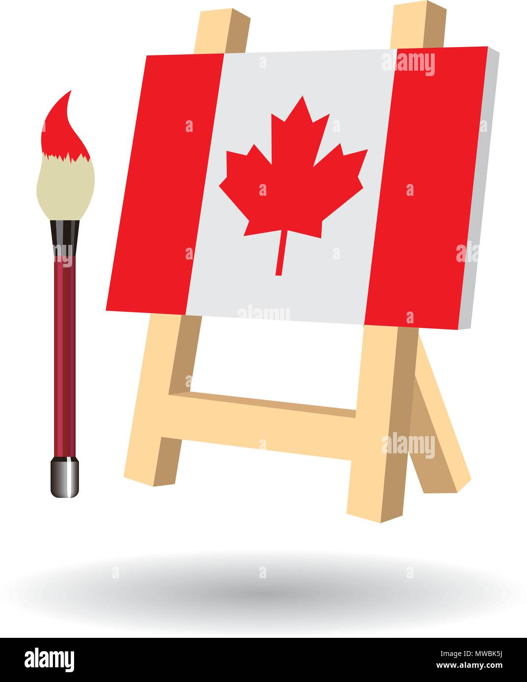 Canadian flag design concept.Painting Art, Canada Flag on Easel Stock  Vector Image & Art - Alamy