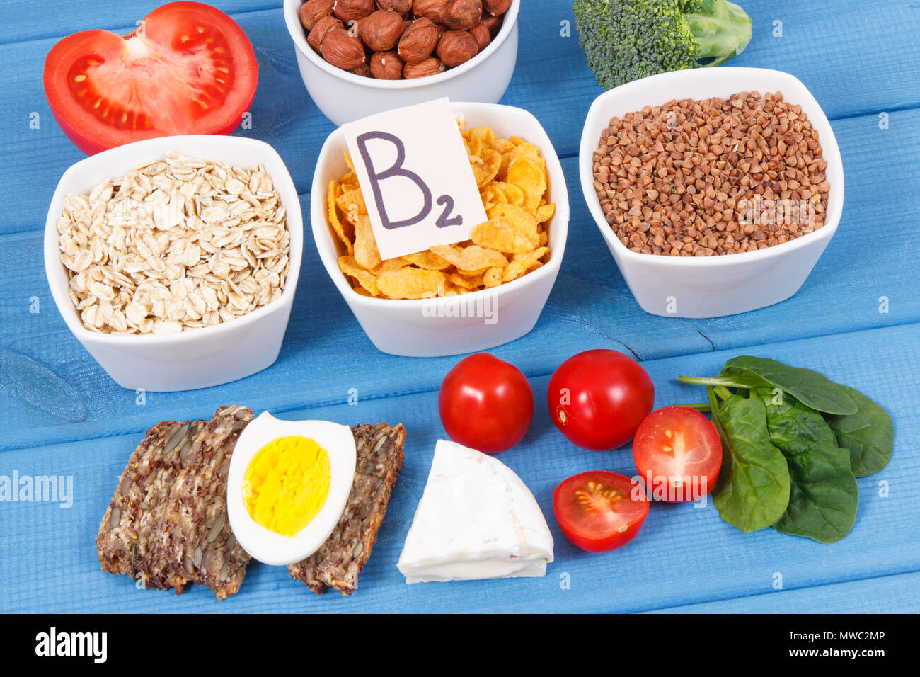 Nutritious ingredients containing vitamin B2, dietary fiber and