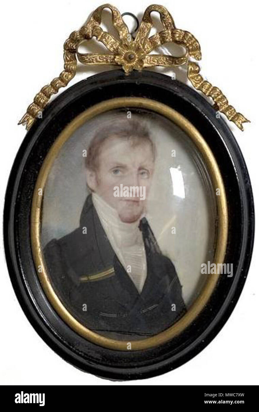 . English: Watercolor miniature of Daniel Greene Garnsey, Congressman from New York. 22 March 1828. Anson Dickinson, 1803-1851. 152 Daniel Greene Garnsey Stock Photo