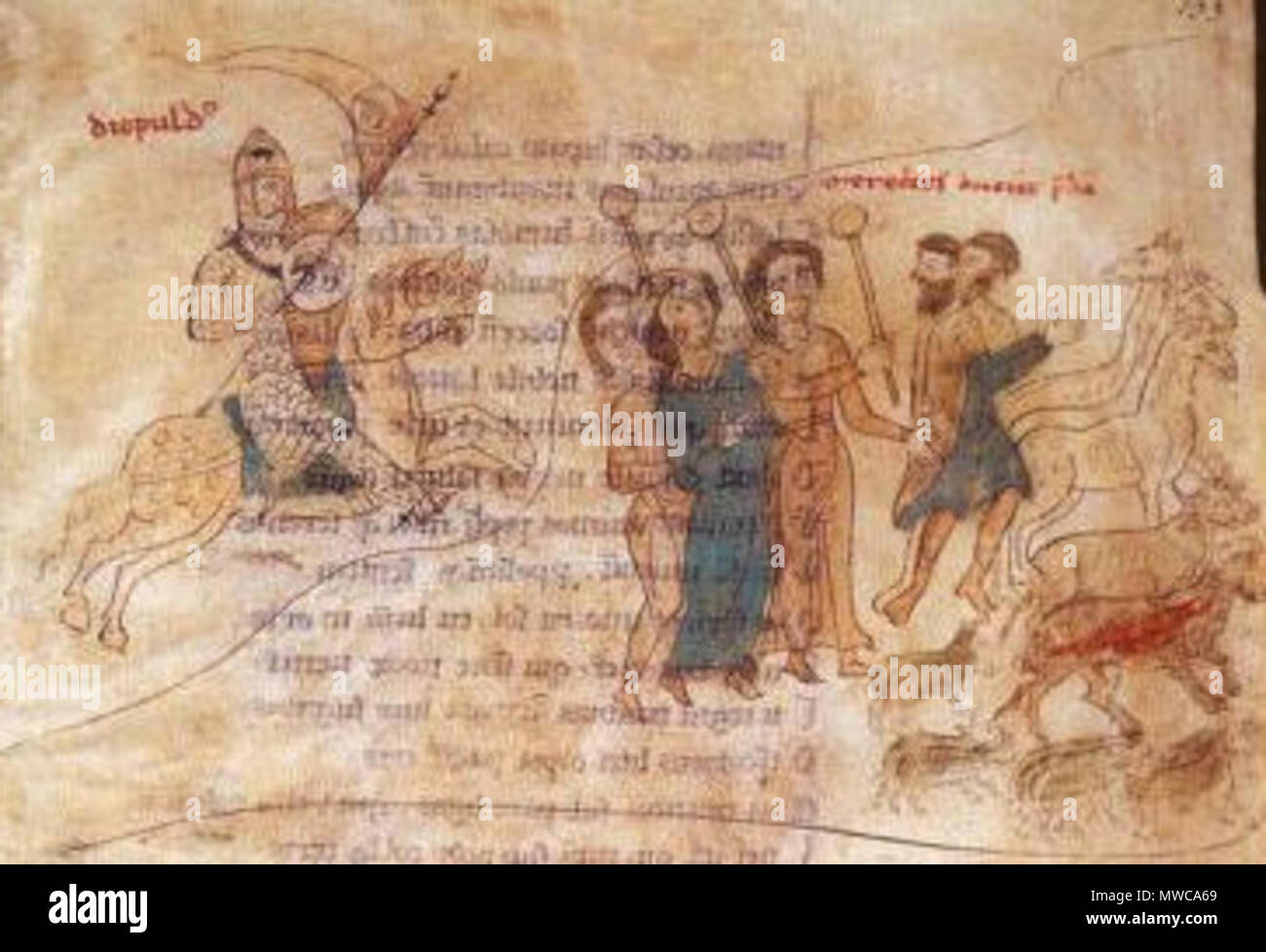 . Čeština: Liber ad honorem Augusti . 12th century. Peter of Eboli 163 Diepold of Schweinspeunt 1 Stock Photo