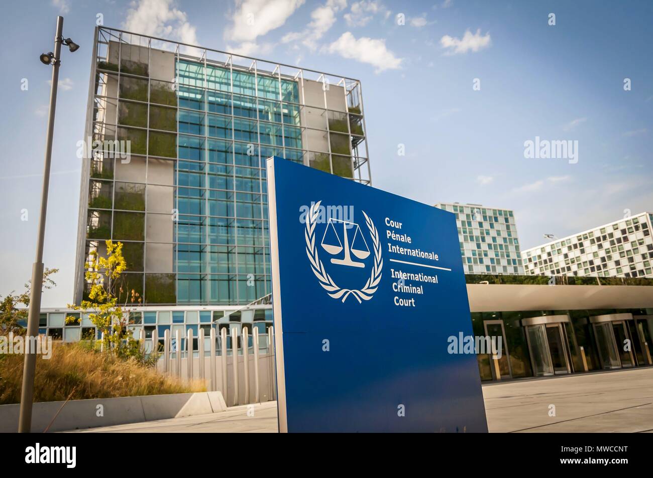 THE HAGUE, HOLLAND. July 19, 2017. The International Criminal Court (ICC) in Hague, Netherlands. New building by Schmidt Hammer Lassen Architects. Stock Photo