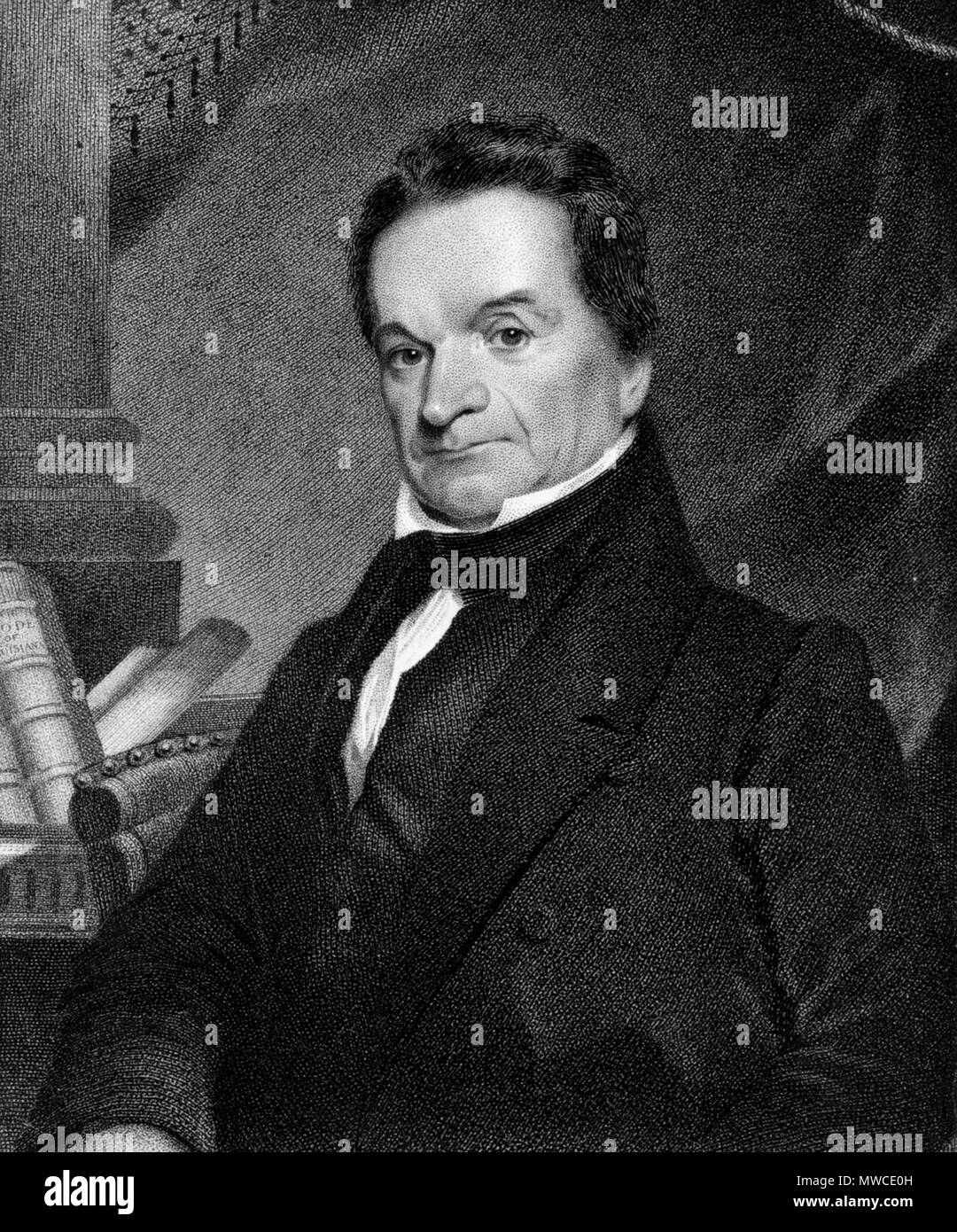 . Edward Livingston (1764 - 1836) of New York, USA (picture about 1823). USA statesman - US House of Representatives (1795 to 1801), New York district attorney and later mayor (1801 to 1803). Also USA minister to France (1833 to 1835). circa 1823. Engraved by E Wellmore from a drawing by J L Longacre. 179 Edward Livingston of New York Stock Photo