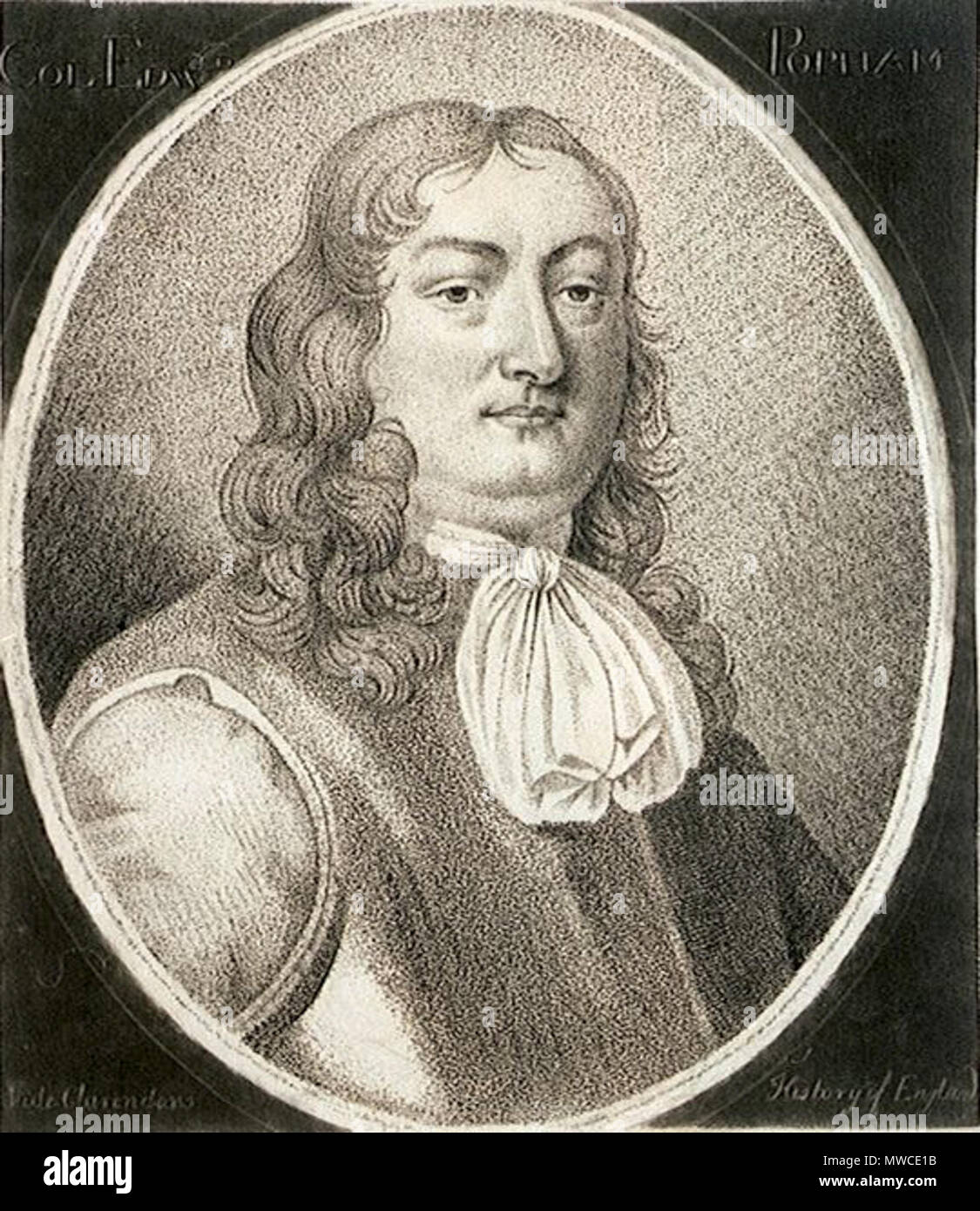 . English: Colonel Edward Popham. National Maritime Museum Image reference: PU2501. . not known - taken from the book 'History of England' 179 Edward Popham Stock Photo