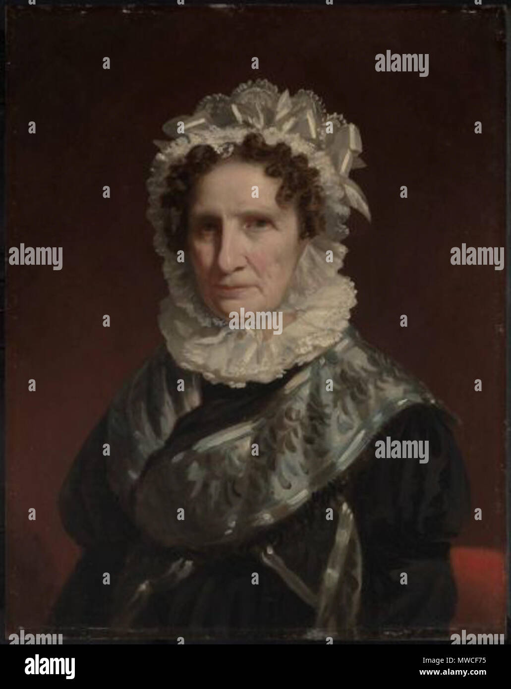 . Madam Powel (Elizabeth Willing). about 1825. By Francis Alexander, American, 1800–1880. 76.52 x 60.32 cm (30 1/8 x 23 3/4 in.). Oil on panel. Museum of Fine Arts, Boston. 1825.   Francis Alexander  (1800–1880)     Description American painter  Date of birth/death 3 February 1800 27 March 1880  Location of birth/death Killingly Florence  Authority control  : Q5479973 VIAF: 44154388 ISNI: 0000 0000 6706 3648 ULAN: 500001550 LCCN: nr91025186 GND: 171958527 WorldCat 184 ElizabethWilling ca1825 byFrancisAlexander MFABoston Stock Photo