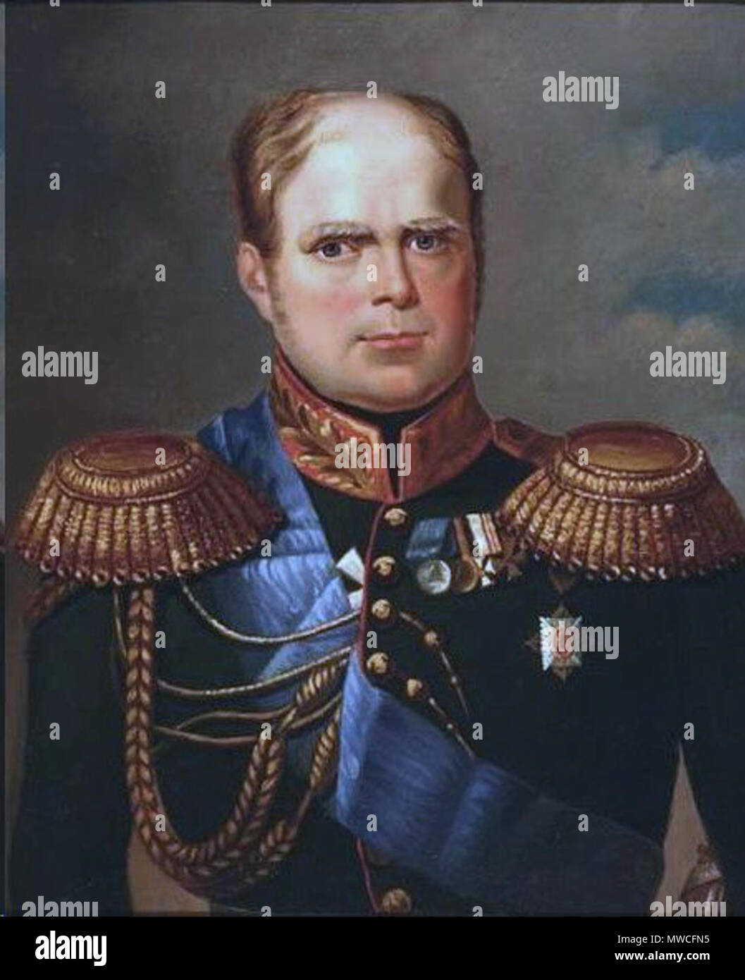 . Grand Duke Constantine Pavlovich Romanov . 19th century. Anonymous 251 Grand Duke Constantine Pavlovich of Russia Stock Photo