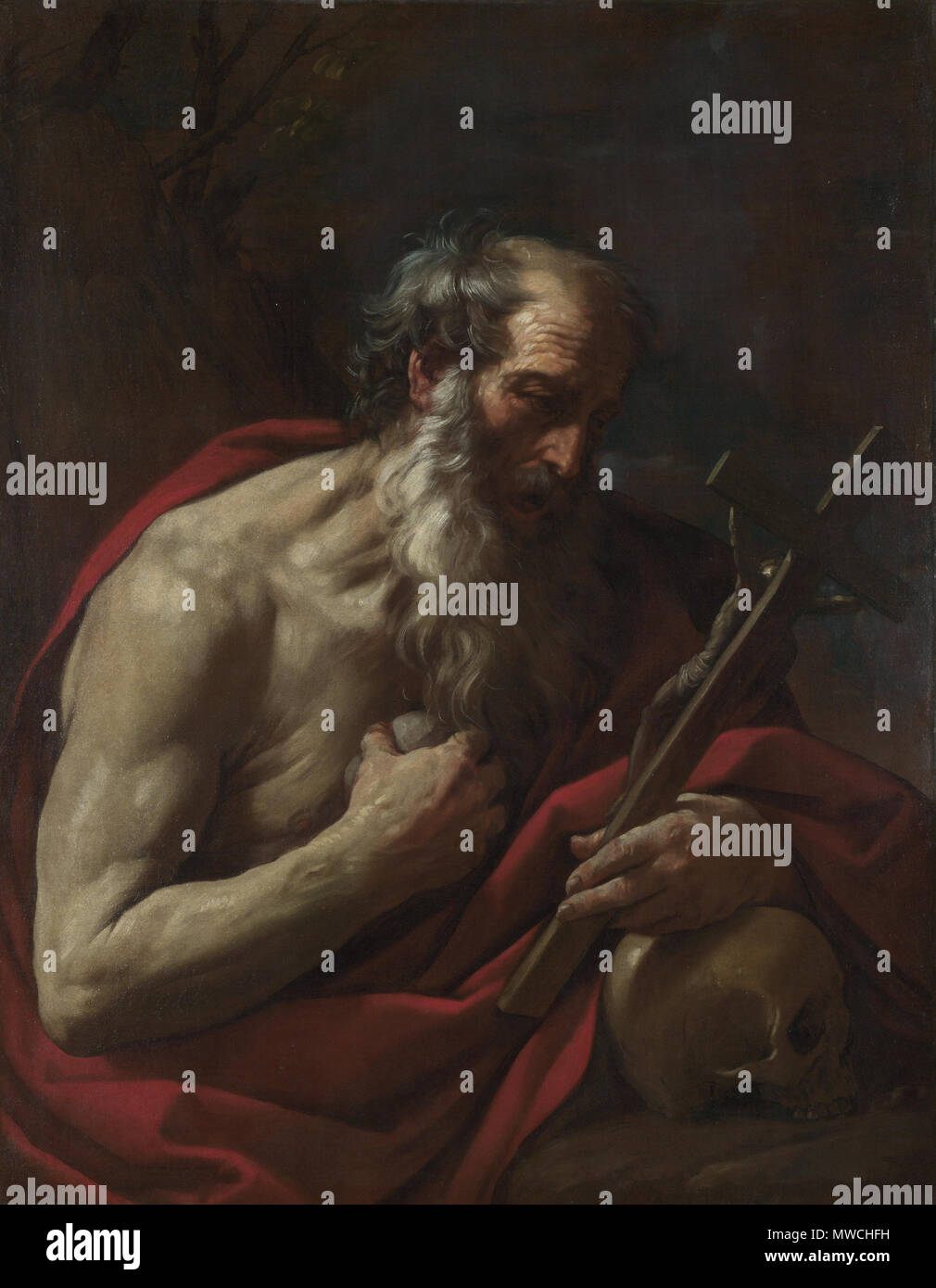 . Saint Jerome  . circa 1625–1626  256 Guido Reni, Saint Jerome Stock Photo
