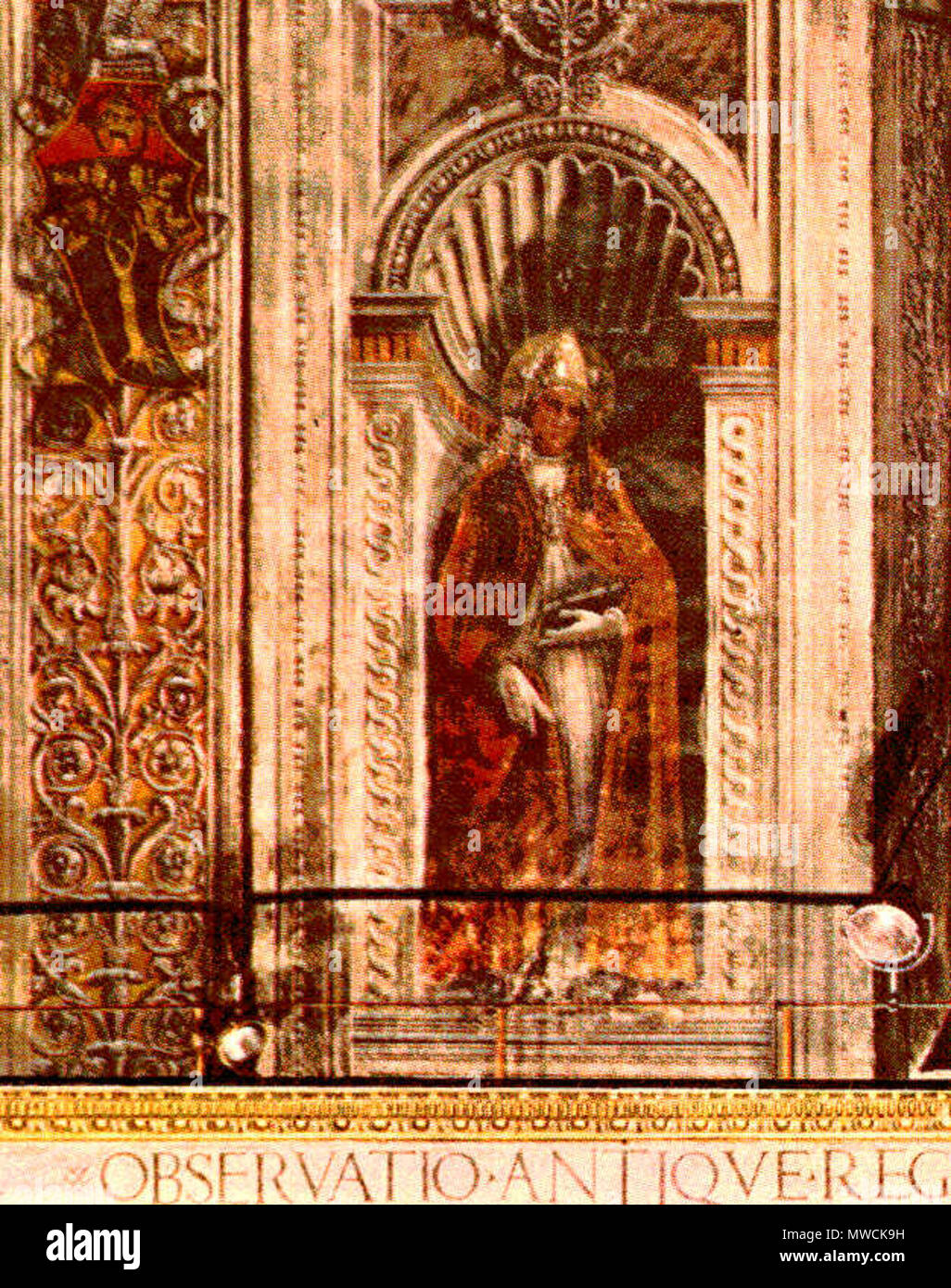 English Pope Evaristus In The Sistine Chapel Nederlands Paus Evaristus I The Fifth Pope Muurschildering Uit De Sixtijnse Kapel 25 April 2004 00 04 199 Evaristus2 Stock Photo Alamy