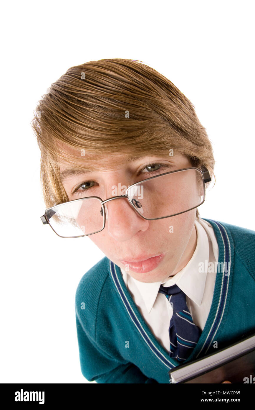 A humorous angle on a student in school uniform Stock Photo - Alamy