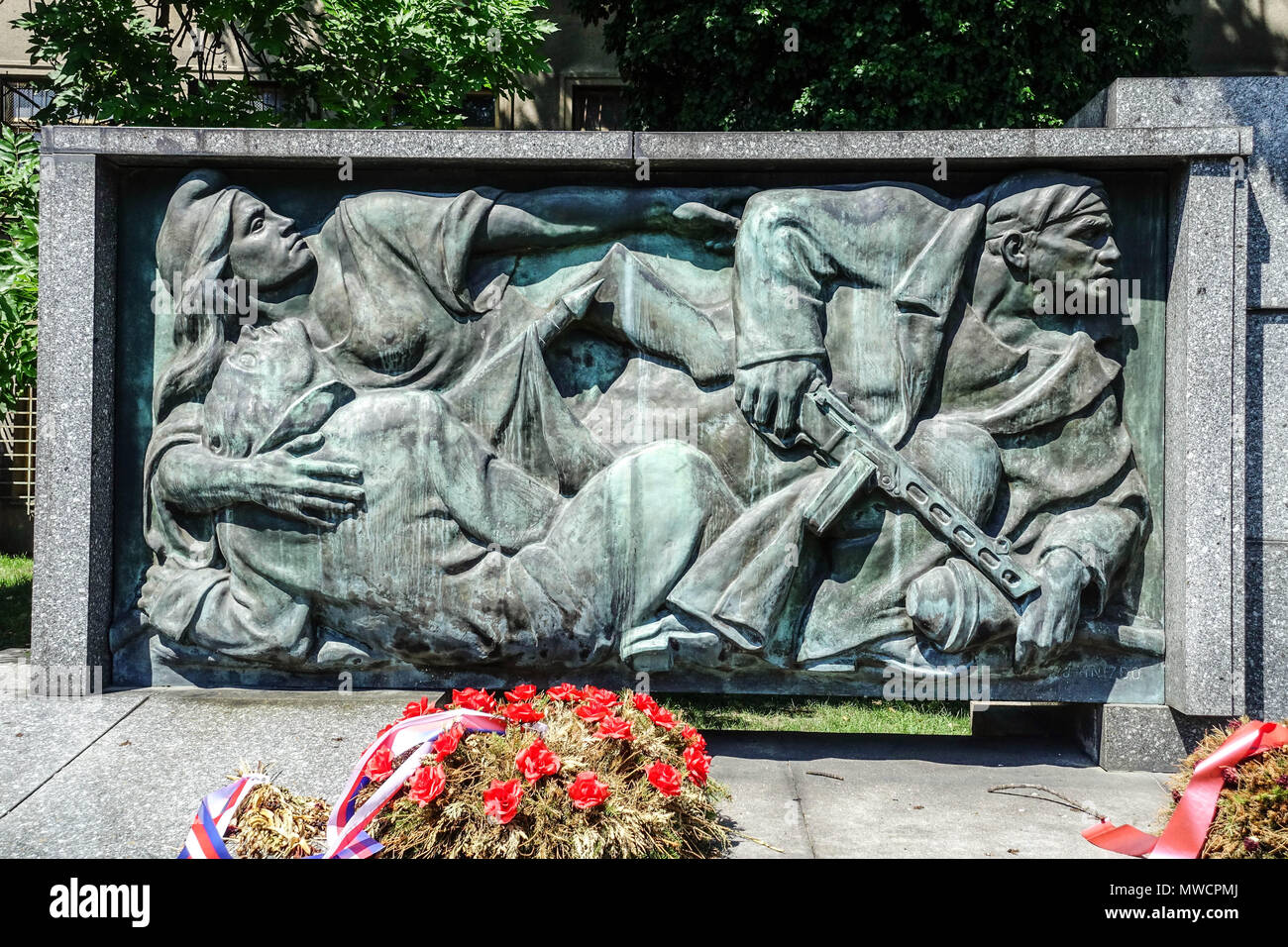 Memorial victim of the war from the years 1939 - 1945, Kolin, Czech Republic Stock Photo
