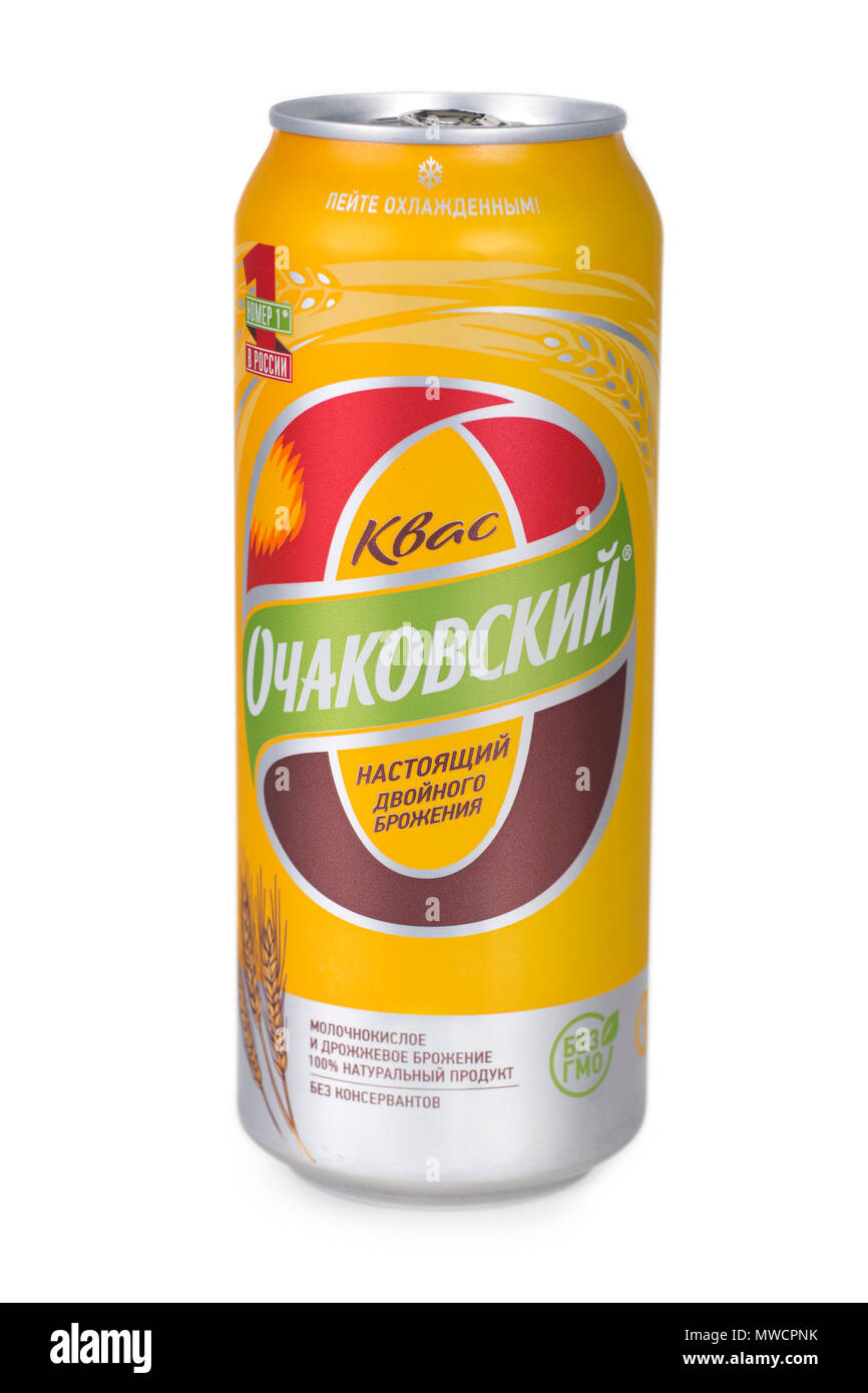 Kvass, traditional Russian, Slavic Beverage, Soft Drink Stock Photo