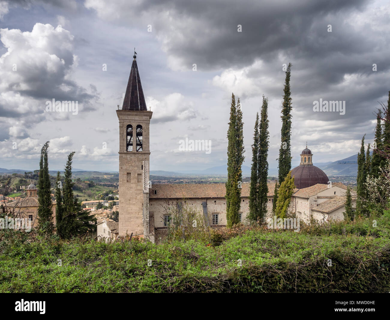Maria Assunta cathedral in Spoleto, Umbria Italy Stock Photo