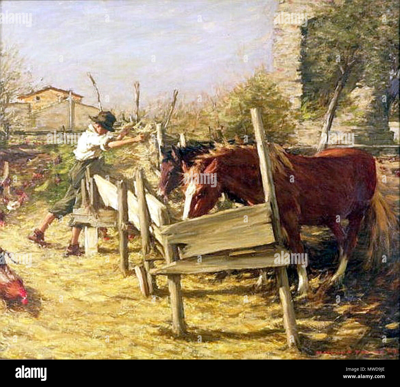 . The Appian Way . Unknown date.    Henry Herbert La Thangue  (1859–1929)     Alternative names Henry Herbert LaThangue; Henry La Thangue; Henry Herbert la Thangue; Henry Herbert Lathangue; La Thangue  Description English painter Realist painter and associated with the Newlyn School  Date of birth/death 19 September 1859 21 December 1929  Location of birth/death London London  Work location Bretagne, London, Category:Norfolk  Authority control  : Q1606851 VIAF: 25469415 ISNI: 0000 0000 6681 1384 ULAN: 500004645 LCCN: n89654016 WGA: LA THANGUE, Henry Herbert WorldCat 273 Henry Herbert La Thangu Stock Photo